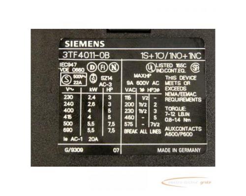 Siemens 3TF4011-0B Schütz 24 V Spulenspannung + 3TX7402-3G Überspannungsbegrenzer - Bild 2