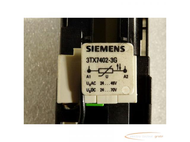 Siemens 3TF4011-0B Schütz 24 V Spulenspannung + 3TX7402-3G Überspannungsbegrenzer - 5