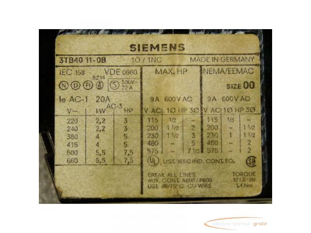 Siemens 3TB4011-0B Schütz + Murrelektronik 26050 Entstörmodul - 2