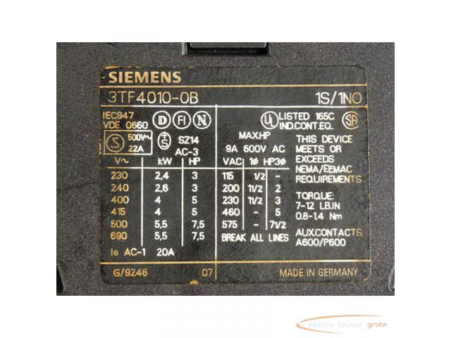 Siemens 3TF4010-0B Schütz 24 V Spulenspannung + Murrelektronik 26283 Entstörmodul - 2