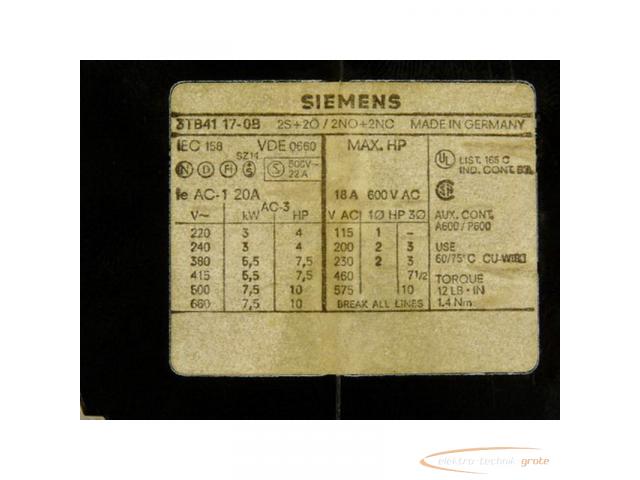 Siemens 3TB4117-0B Schütz 24 V Spulenspannung + Murrelektronik 26050 Entstörmodul - 2