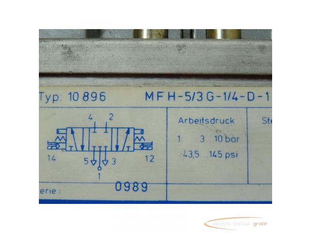 Festo MFH-5/3G-1/4-D-1 Pneumatik Magnetventil Typ 10 896 mit Magnetspule MSFG-24 - 2