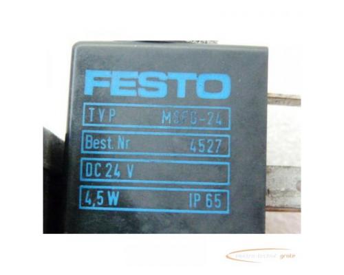 Festo MFH-5/3G-1/4-D-1 Pneumatik Magnetventil Typ 10 896 mit Magnetspule MSFG-24 - Bild 3