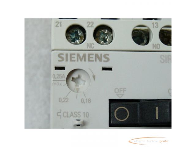 Siemens 3RV1011-0CA15 Sirius Leistungsschalter max 0 , 25A mit 3RV1901-1E Hilfsschalter - 3