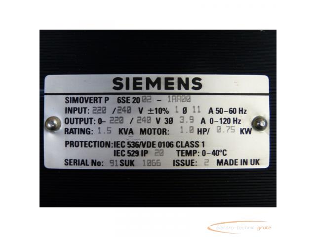 Siemens 6SE2002-1AA00 Frequenzumrichter - 3