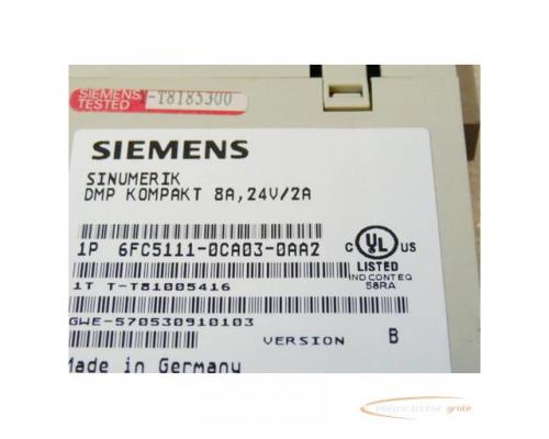 Siemens 6FC5111-0CA03-0AA2 Sinumerik DMP Kompakt Modul 8A 24V / 2A Vers B - Bild 2