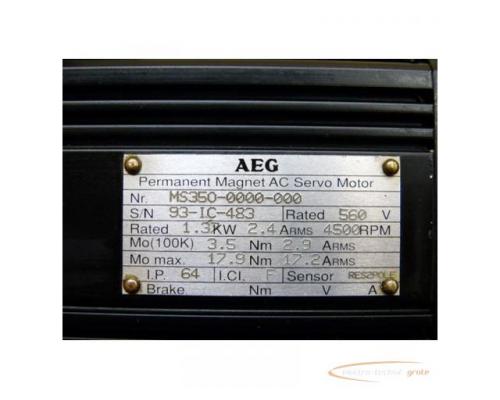 AEG MS350-0000-000 Permanent Magnet AC Servo Motor SN: 93-IC-483 - Bild 3