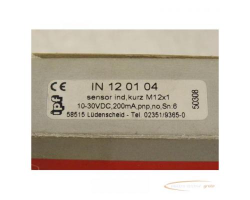 ipf electronic IN 12 01 04 Induktiver Sensor kurz M12x1 10 - 30 VDC 200 mA no Sn = 6 - ungebraucht - - Bild 2