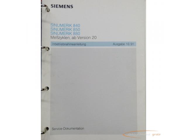 Siemens SINUMERIK 840 / 850 / 880 Meßzyklen , ab Version 20 , Inbetriebnahmeanleitung Ausgabe 10.91 - 1