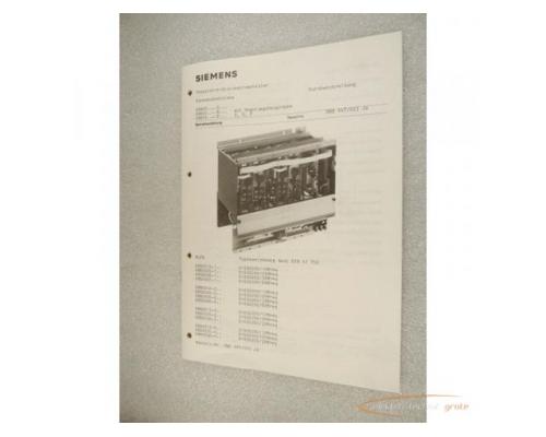 Siemens 6RB20 .. - D / 6RB20 .. - E / 6RB20 .. - F Transistor Gleichstromsteller Vorschubantriebe mi - Bild 1