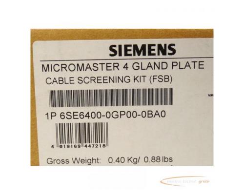 Siemens 6SE6400-0GP00-0BA0 Micromaster Anschlußplatte FSB - ungebraucht - in OVP - Bild 3