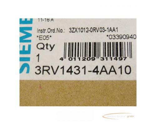 Siemens 3RV1431-4AA10 Leistungsschalter 11 - 16A - ungebraucht - - Bild 2