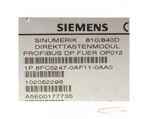 Siemens 6FC5247-0AF11-0AA0 Sinumerik 810 / 840D Direkttastenmodul Profibus DP für OPo12 Vers A0 - Bild 2