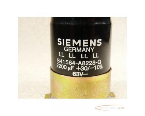 Siemens B41564-A8228-Q Kondensator 2200 uF + 30 / - 10 % 63V - Bild 2