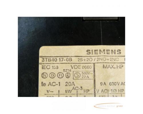 Siemens 3TB4017-0B Schütz 2S + 2Ö 24 V DC mit 3TX6406-0H Überspannungsdiode - Bild 2