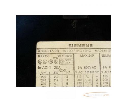 Siemens 3TB4017-0B Schütz 2S + 2Ö 24 VDC mit 3TX6406-0H Überspannungsdiode - Bild 2