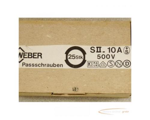 Weber S II 10 A Paßschraube 500 V VPE = 25 Stück - ungebraucht - in OVP - Bild 2