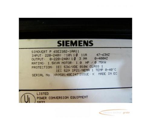 Siemens 6SE2102-1AA11 Transistor-Pulsumrichter - Bild 3