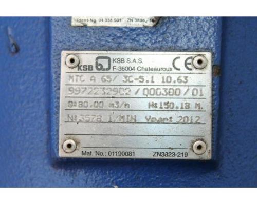 Hochdruckkreiselpumpe KSB MTC-A 65/3C-5.1 10.63 - Bild 2