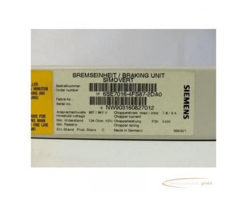 Siemens Simovert 6SE7016-4FS87-2DA0 Bremseinheit E Stand C - ungebraucht - in geöffneter OVP - Bild 3