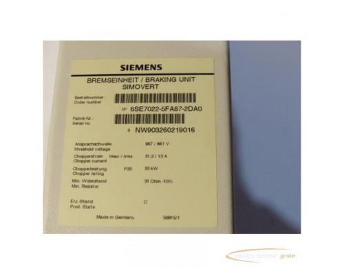 Siemens Simovert 6SE7022-5FA87-2DA0 Bremseinheit E Stand C - ungebraucht - in geöffneter OVP - Bild 3