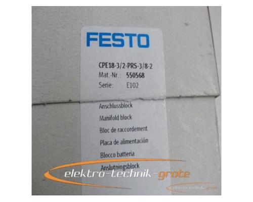 Festo CPE18-PRS-3/8-2 550568 E102 Anschlussblock -ungebraucht- - Bild 5