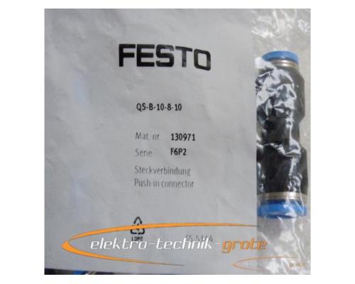 Festo QS-B-10-8-10 130971 Steckverbindung -ungebraucht- VPE 10 Stck. - Bild 2