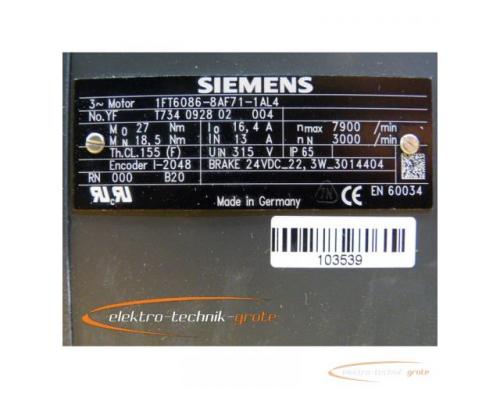 Siemens 1FT6086-8AF71-1AL4 Servomotor - ungebraucht, mit 12 Monaten Gewährleistung! - - Bild 4