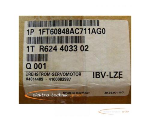 Siemens 1FT6084-8AC71-1AG0 Servomotor - ungebraucht mit 12 Monaten Gewährleistung! - - Bild 3