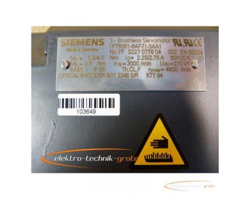 Siemens 1FT6061-6AF71-3AA1 Servomotor - ungebraucht mit 12 Monaten Gewährleistung! - - Bild 4