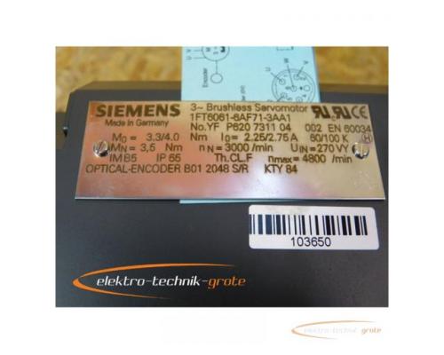 Siemens 1FT6061-6AF71-3AA1 Servomotor - ungebraucht mit 12 Monaten Gewährleistung! - - Bild 4