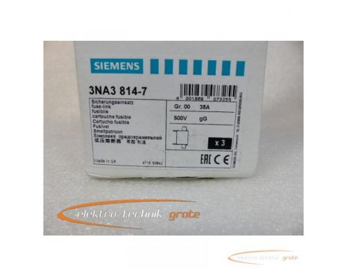 Siemens 3NA3814-7 Sicherungseinsatz VPE = 3 Stck. -ungebraucht- - Bild 3