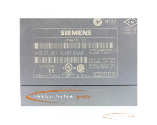 Siemens SIMATIC S7 6ES7307-1KA01-0AA0 Stromversorgung E-Stand 1 -ungebraucht- - Bild 4
