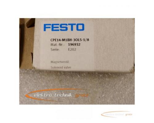 Festo Magnetventil CPE14-M1BH-3OLS-1/8 Mat.-Nr.: 196932 Serie E202 ungebraucht in geöffneter Orginal - Bild 5