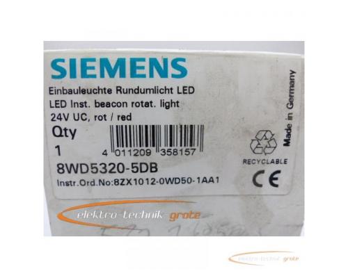 Siemens 8WD5320-5DB Einbauleuchte Rundumlicht LED 24V UC , rot -ungebraucht- - Bild 4