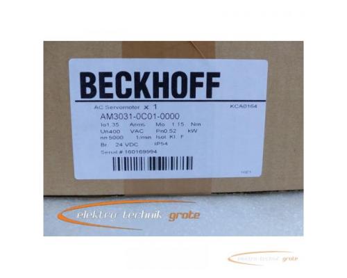 Beckhoff AC Servomotor AM3031-0C01-0000 Serien Nr. 160169994 ungebraucht in versiegelter Orginalverp - Bild 1