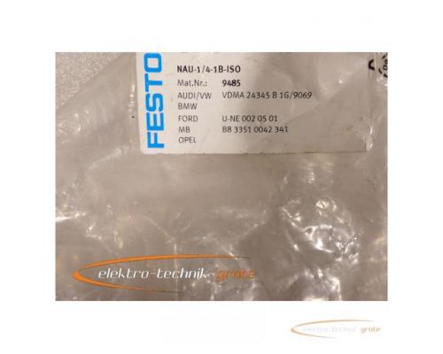 Festo NAU-1/4-1B-ISO Anschlussplatte Einzel Anschluss Platte Mat.-Nr.: 9485 ungebraucht in geöffnete - Bild 2