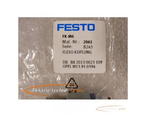 Festo Flexo-Kuplung FK-M6 Mat.-Nr.: 2061 Serie: B243 ungebraucht in versiegelter Orginalverpackung - Bild 2