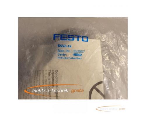 Festo Vielfachstecker KSV6-12 Mat.-Nr.: 152507 Serie: ND02 ungebraucht in versiegelter Orginalverpac - Bild 2