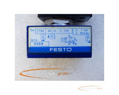 Festo 2199 MCH-3-1/8 Magnetventil 0988 mit MSG-24 Magnetspule 3599 - Bild 3
