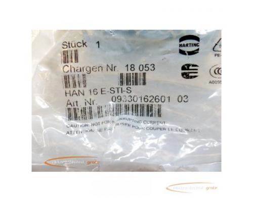 Harting HAN 16 E-STI-S Stifteinsatz 09330162601 03 -ungebraucht- - Bild 2