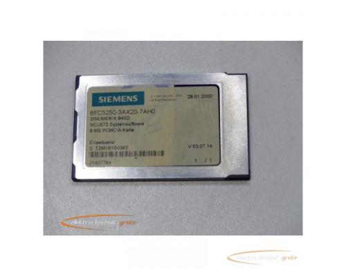 Siemens 6FC5250-3AX20-7AH0 840D NCU572 Systemsoftware 8 MB PCMCIA-Karte - Bild 2