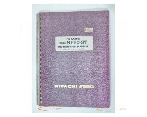 Hitachi Seiki Instruction Manual NC LATHE NF20-ST Fanuc System 6T-B - Bild 1