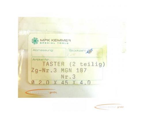 MPK Kemmer Messtaster MGN 187 Nr. 3 Ø2.0x45x4.0 - ungebraucht! - - Bild 2