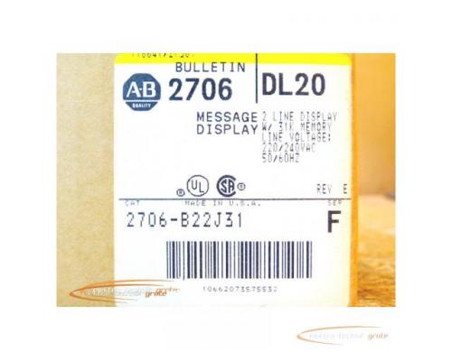 Allen Bradley 2706-B22J31 DL20 2-line Message Display - ungebraucht! -
