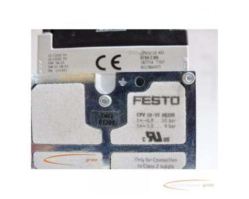 Festo komplette Ventilinseleinheit mit 4 Magnetventilen Elektrik-Anschaltung und Multipol - Bild 5