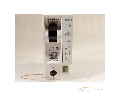 Siemens 5SX2 C10 Sicherungsautomat 230 / 400 V mit 5SX91 HS Leistungsschalter - Bild 2