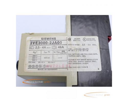 Siemens 3VE3000-2JA00 Motorschutzschalter 2.5-4A mit 3VE9301-1AA00 - Bild 2