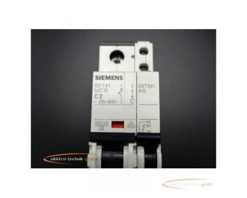 Siemens 5SY41 MCB C2 Leistungsschutzschalter 230 / 400V mit 5ST301.AS - Bild 2