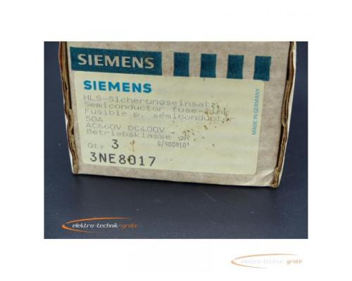 Siemens 3NE8017 HLS Sicherungseinsatz 50A VPE = 3 Stück - ungebraucht! - - Bild 2